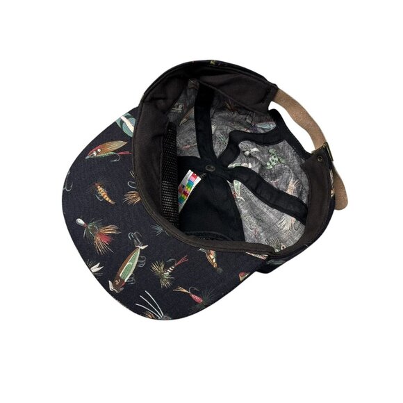 Vintage Fishing Hat Adjustable Strap Back “Through His Fly” Tackle Hat Red River - Picture 7 of 8